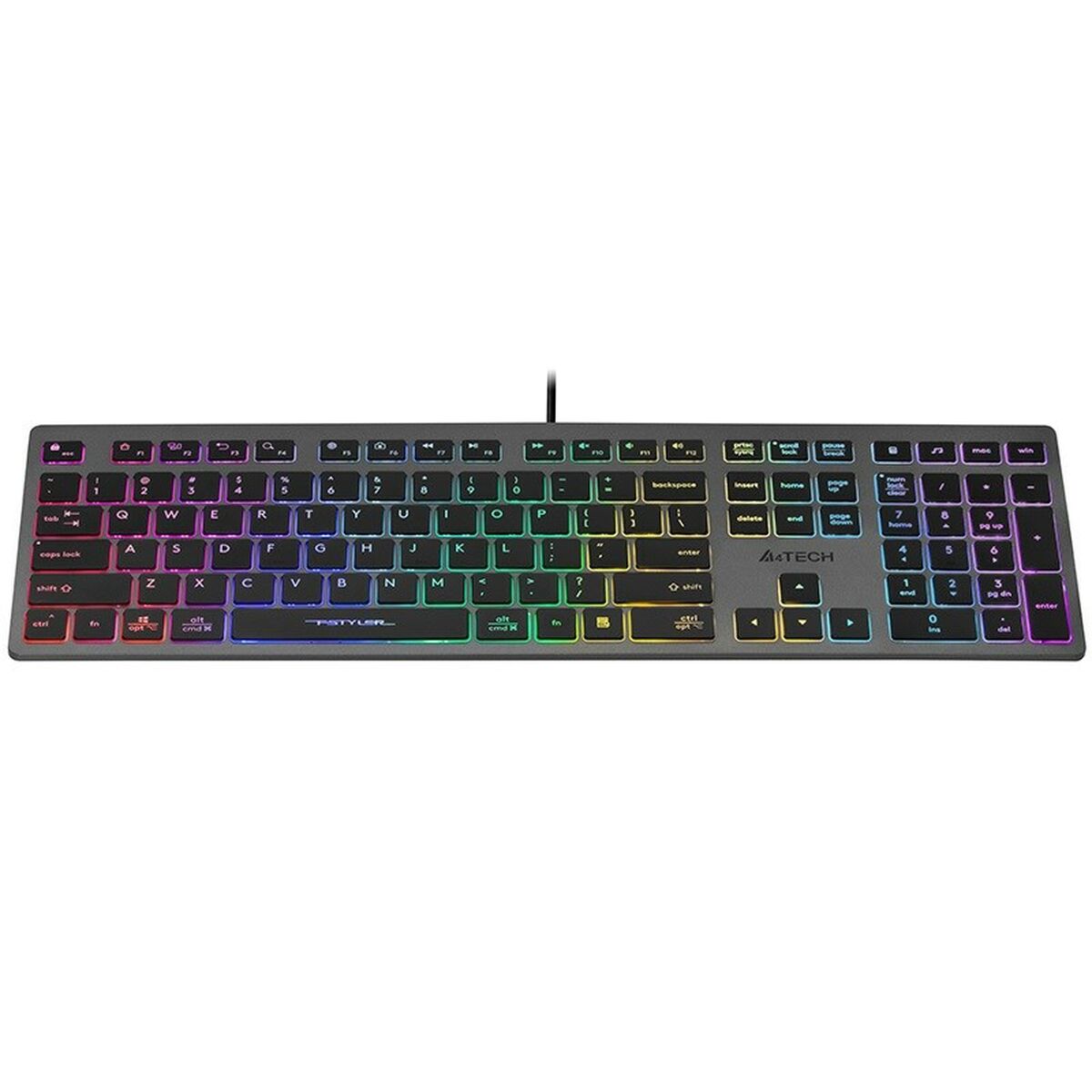 Tangentbord A4 Tech B120N Svart Grå Svartvit Multi QWERTY - 2