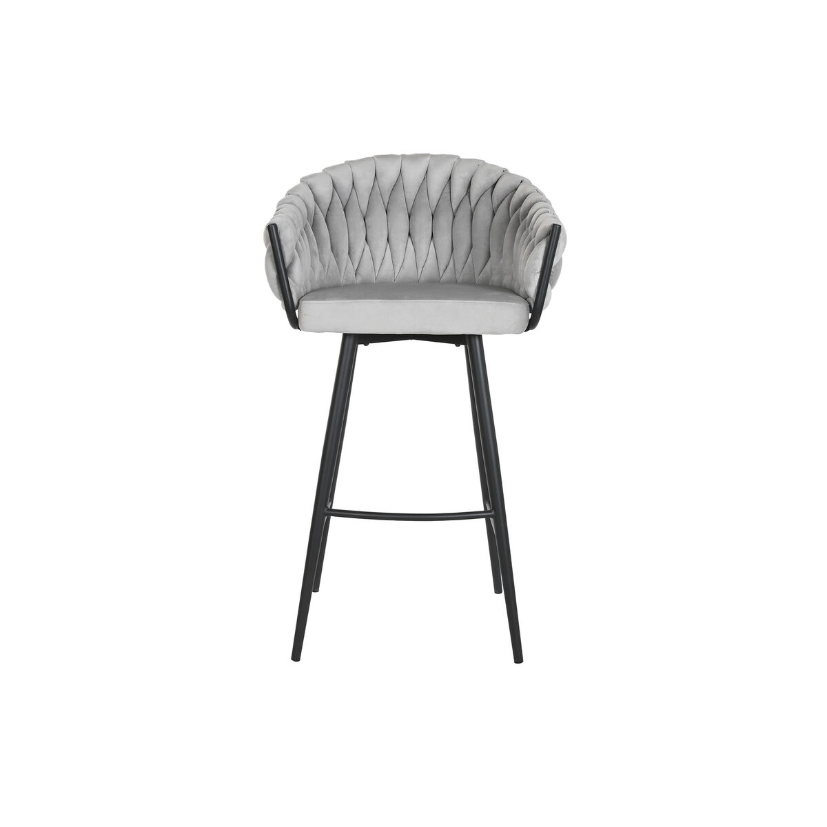 Sittpall Home ESPRIT Svart Grå Metall 58 x 53 x 101 cm - 2