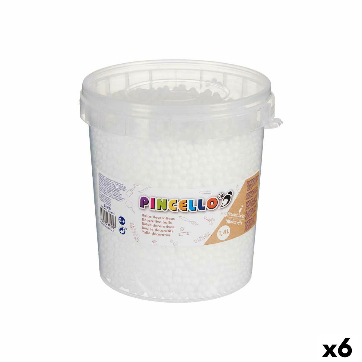 Pysselmaterial Pincello 13,5 x 14 x 14 cm Bollar 6 antal