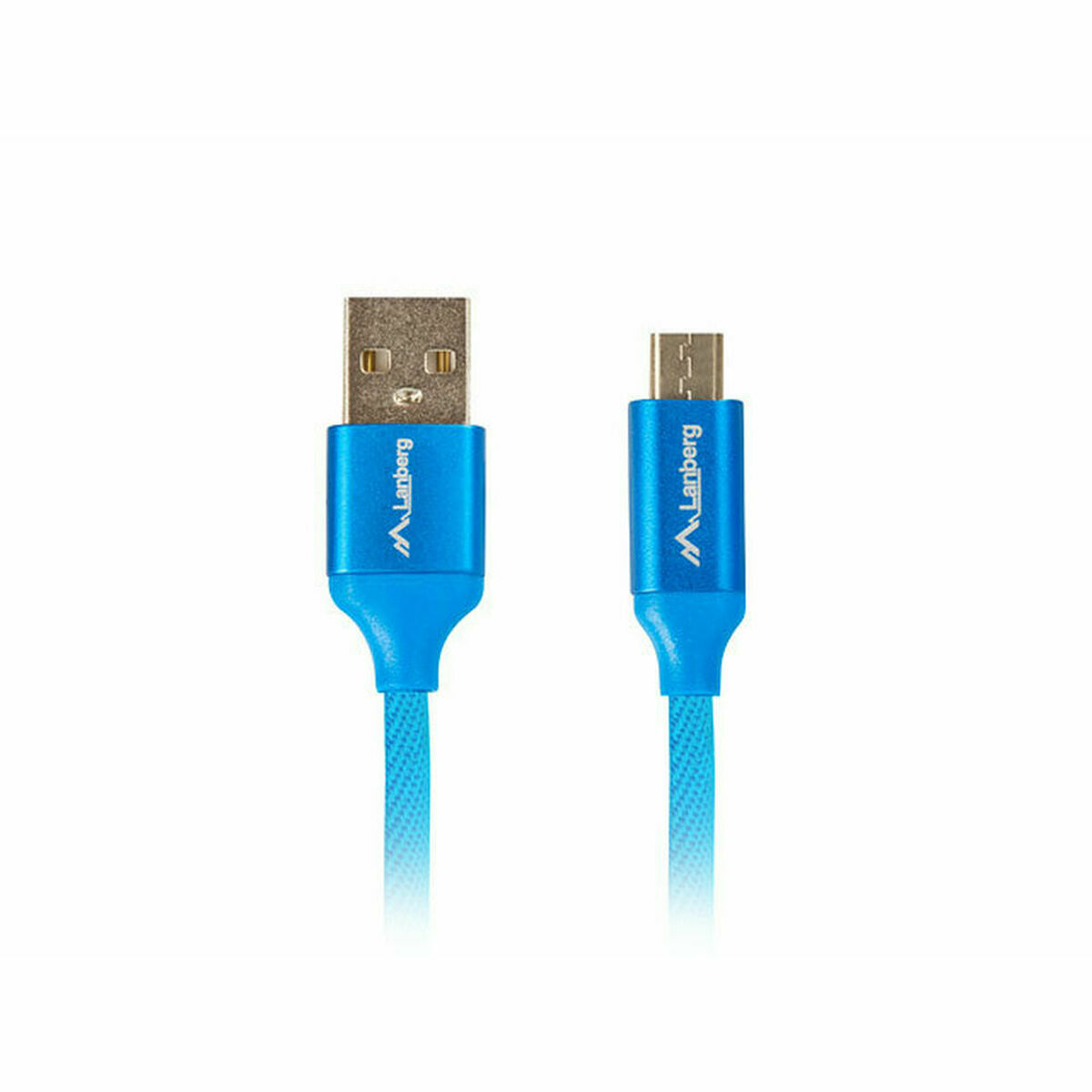 USB-kabel till mikro-USB Lanberg CA-USBM-20CU-0018-BL Blå 1,8 m (1 antal) 1,8 m