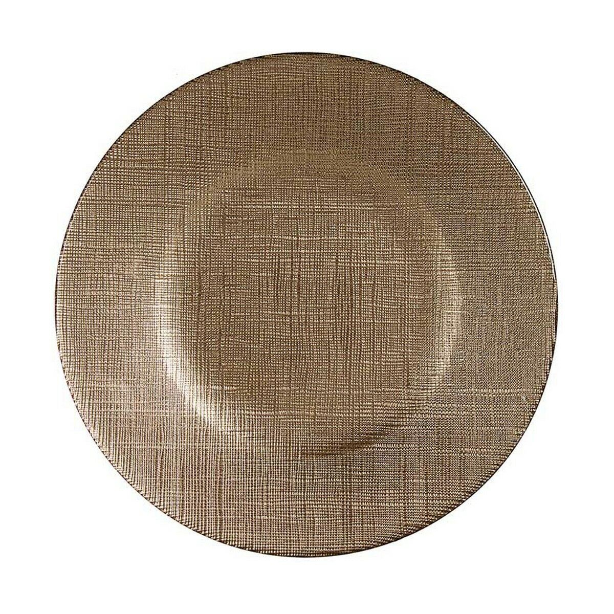 Platt skål Vivalto 3239121P-5 Gyllene Glas 21 x 2 x 21 cm (6 antal) - 2