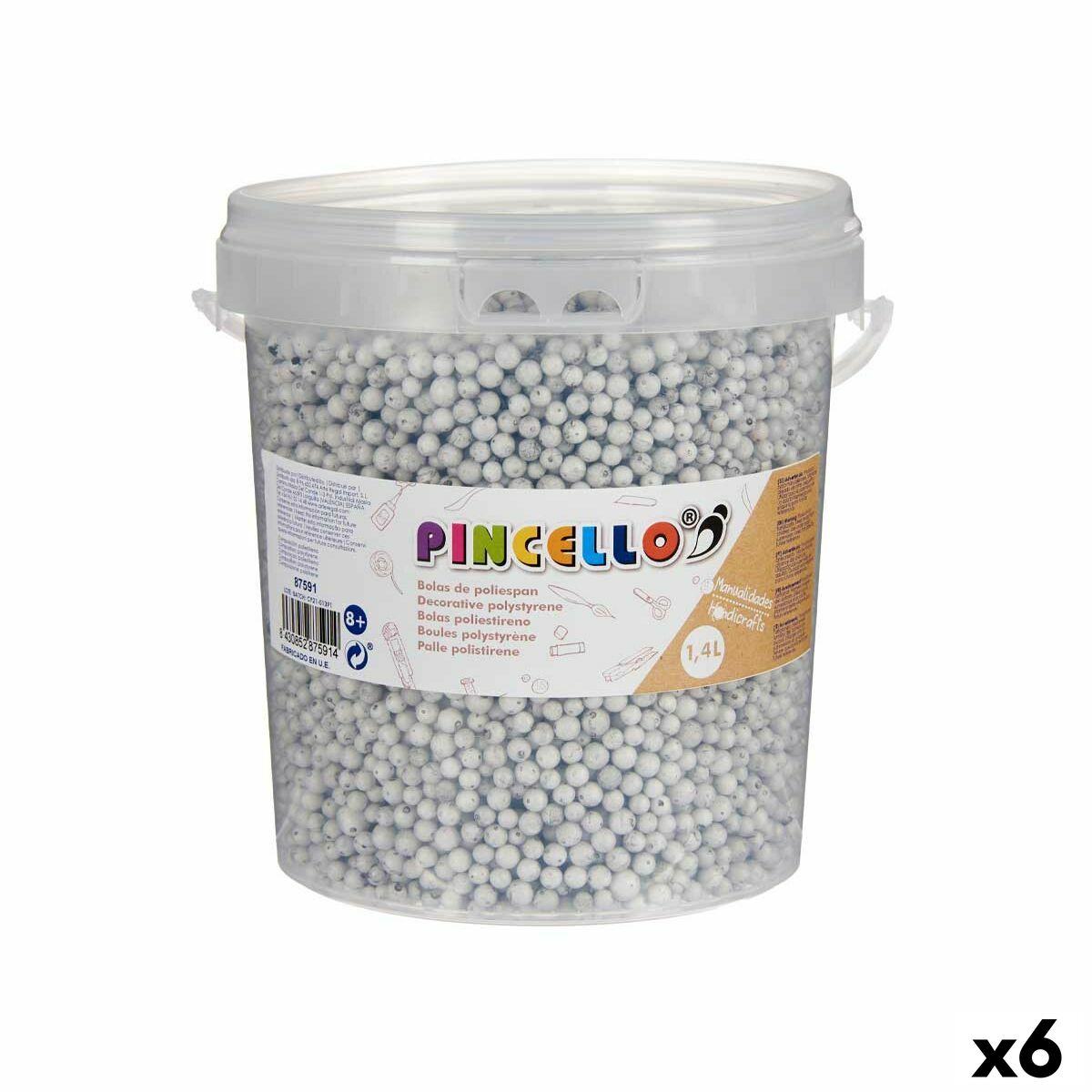 Pysselmaterial Pincello 13,5 x 14 x 14,5 cm Bollar 6 antal