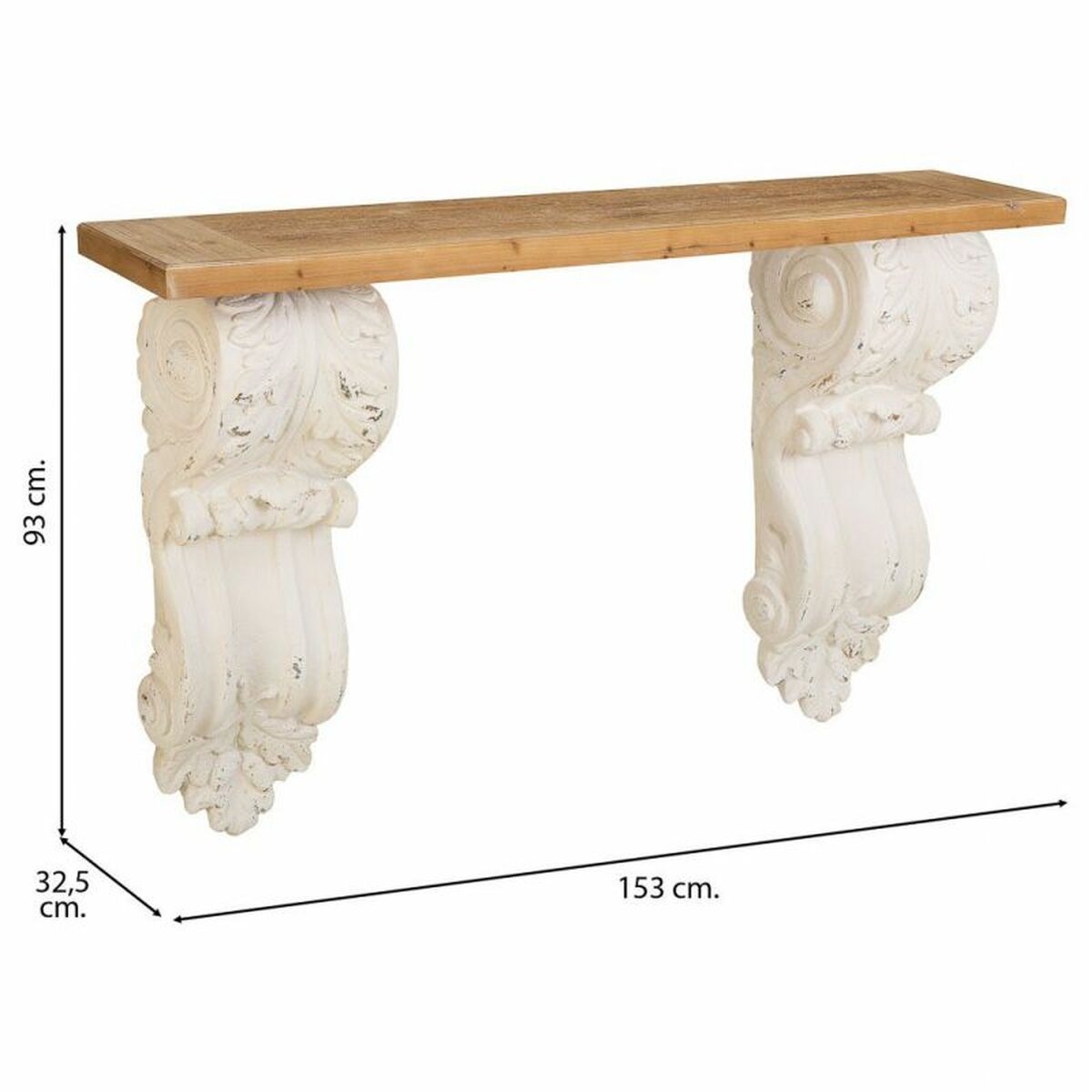 Mottagare Alexandra House Living Vit 32 x 93 x 153 cm - 5