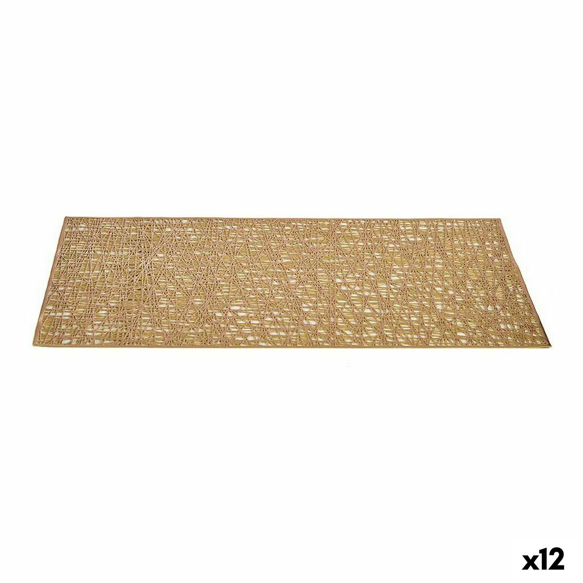 Bordsunderlägg Kinvara Gyllene Plast 30 % Polyester 45 x 0,01 x 30 cm (12 antal)