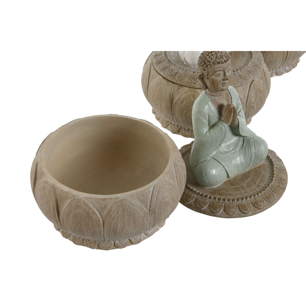 Prydnadsfigur Home ESPRIT Vit Grön Turkos Orientalisk 11 x 11 x 15 cm (3 antal) - 2
