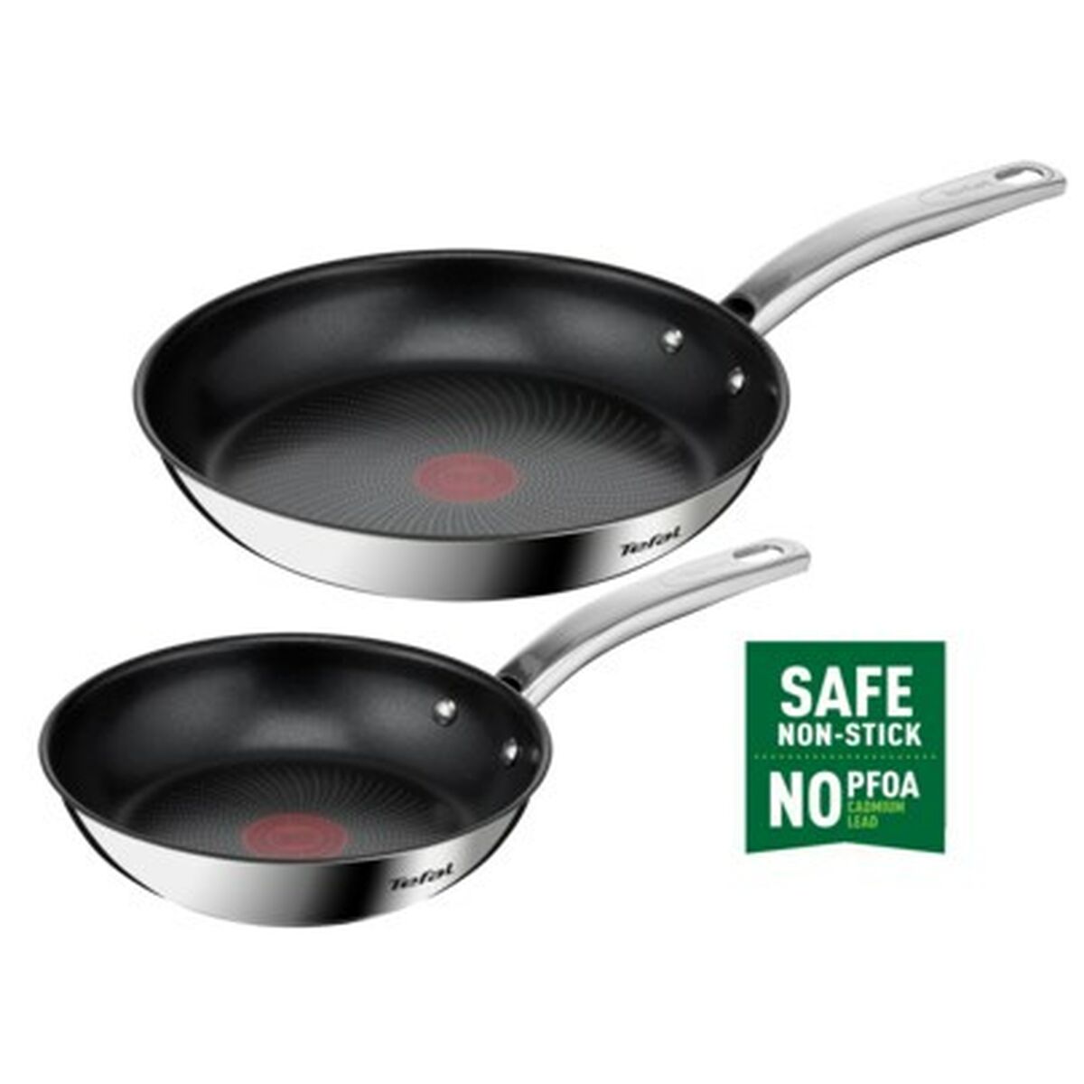 Set med stekpannor Tefal B817S255 Stål Rostfritt stål 2 Delar 2 antal Ø 20 cm Ø 26 cm - 5