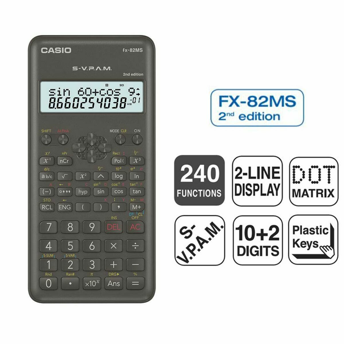 Vetenskaplig Kalkylator Casio FX-82MS-2 - 10