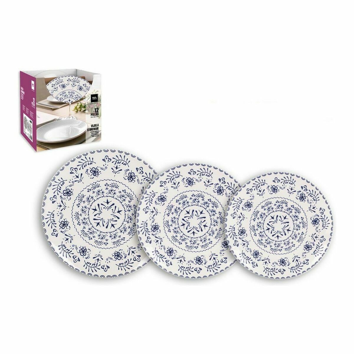 Matservis Inde Blur Stengods (2 antal) (12 pcs) - 2