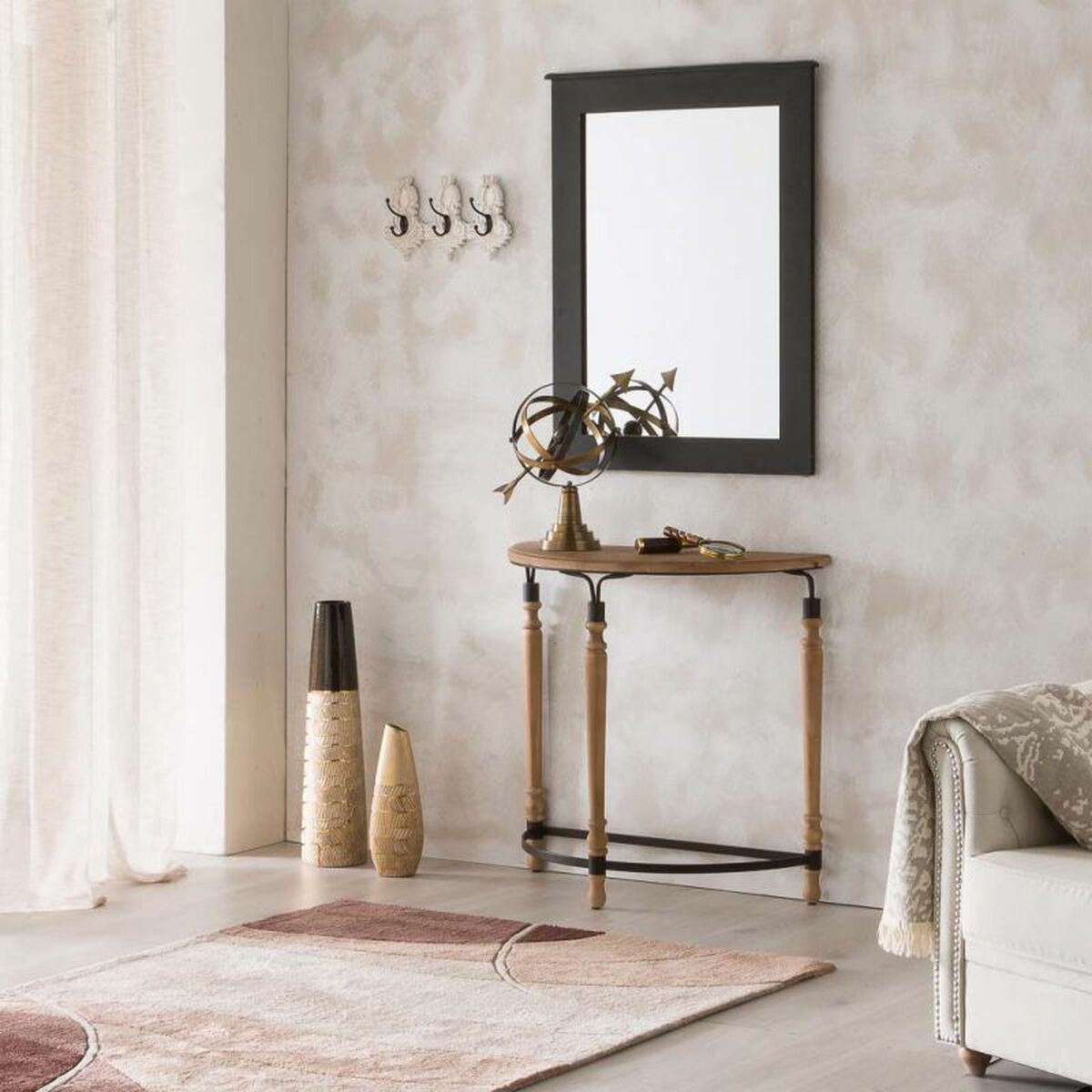 Mottagare Alexandra House Living Brun 35 x 76 x 80 cm - 2