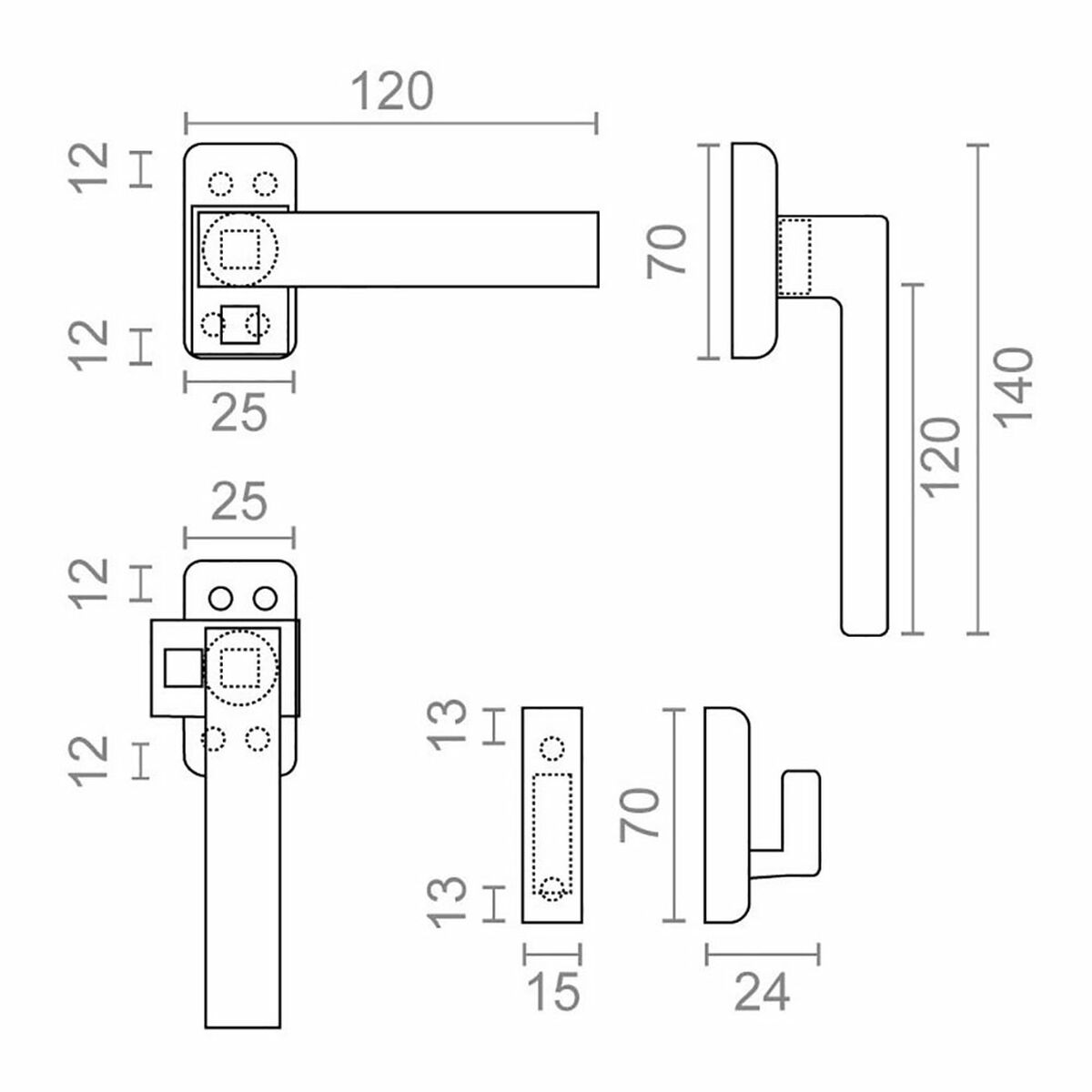 Vev EDM 85458 6801 Svart Aluminium Vänster Tryckstängning - 4