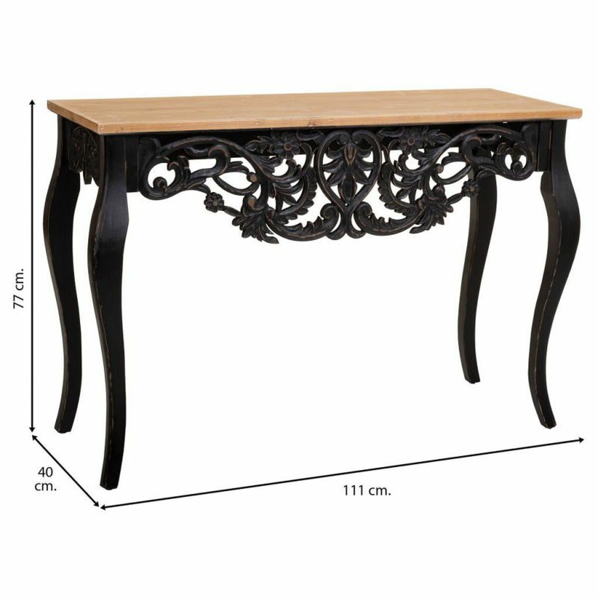 Mottagare Alexandra House Living Svart 40 x 77 x 111 cm - 4