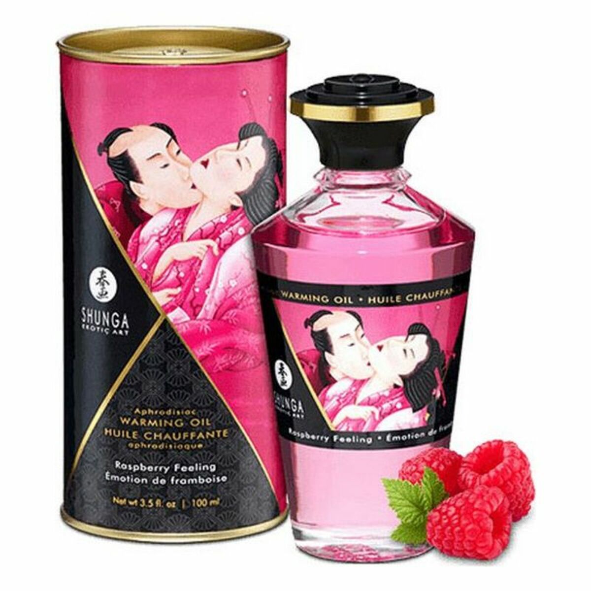 Erotisk Massageolja Shunga Raspberry feeling 100 ml - 2