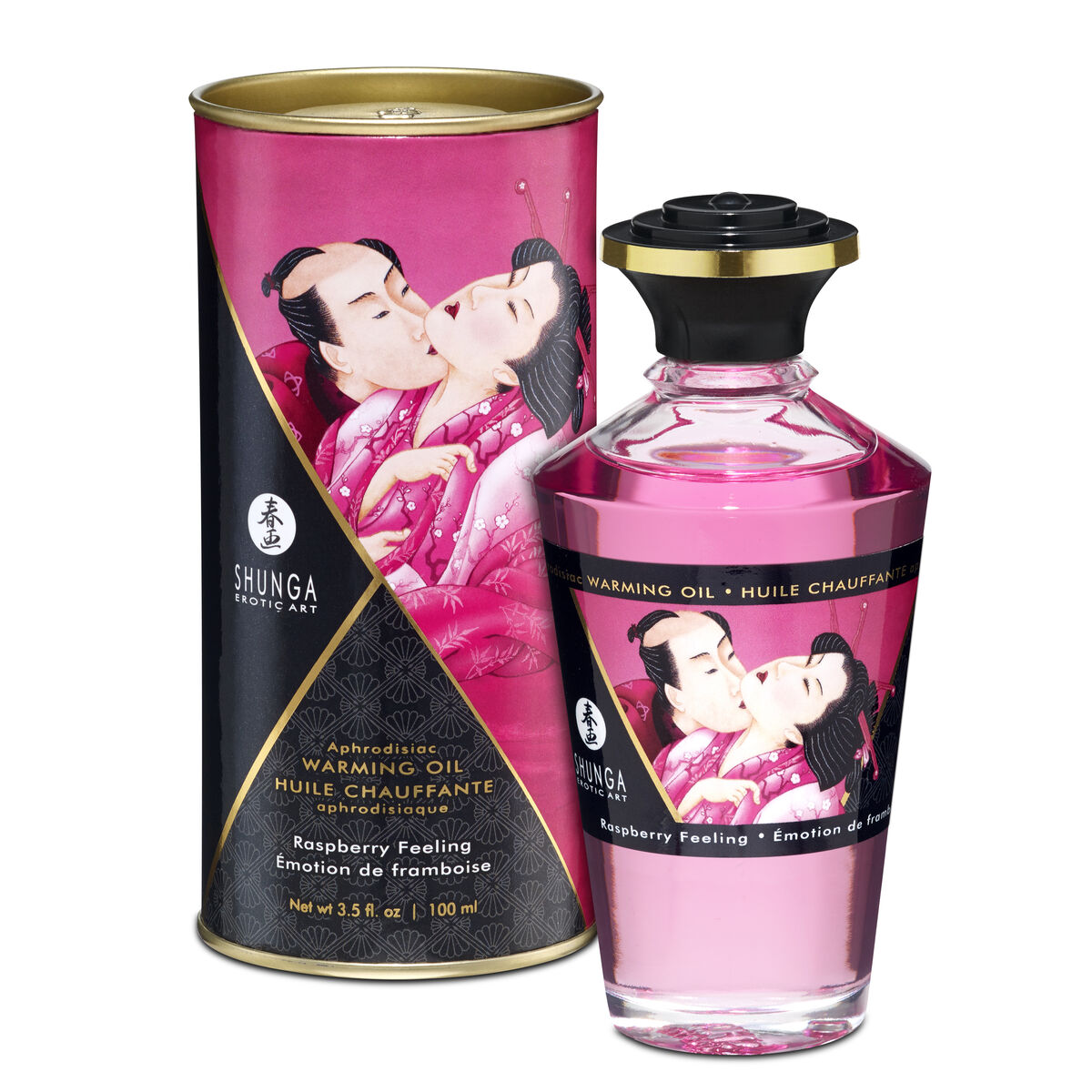 Erotisk Massageolja Shunga Raspberry feeling 100 ml