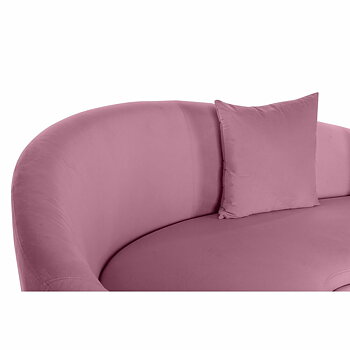 Soffa DKD Home Decor Rosa Gyllene Metall Polyester (210 x 120 x 84 cm)