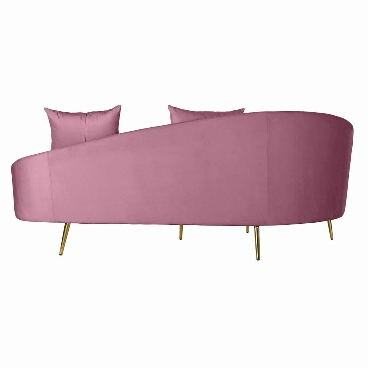 Soffa DKD Home Decor Rosa Gyllene Metall Polyester (210 x 120 x 84 cm) - 3