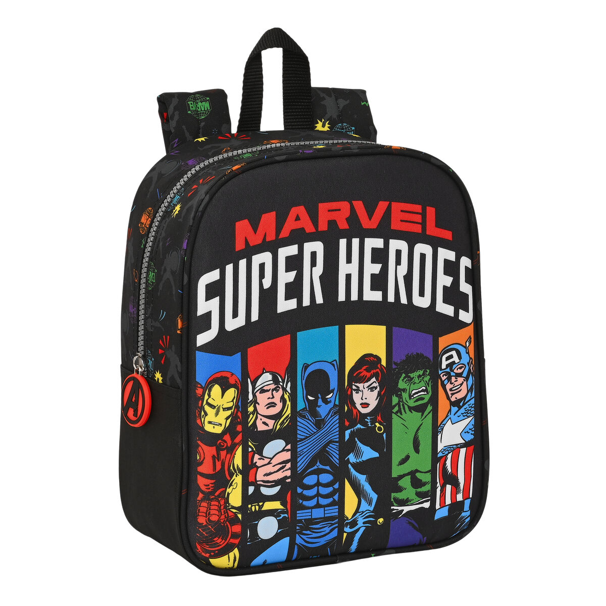 Barnryggsäck The Avengers Super heroes Svart (22 x 27 x 10 cm)