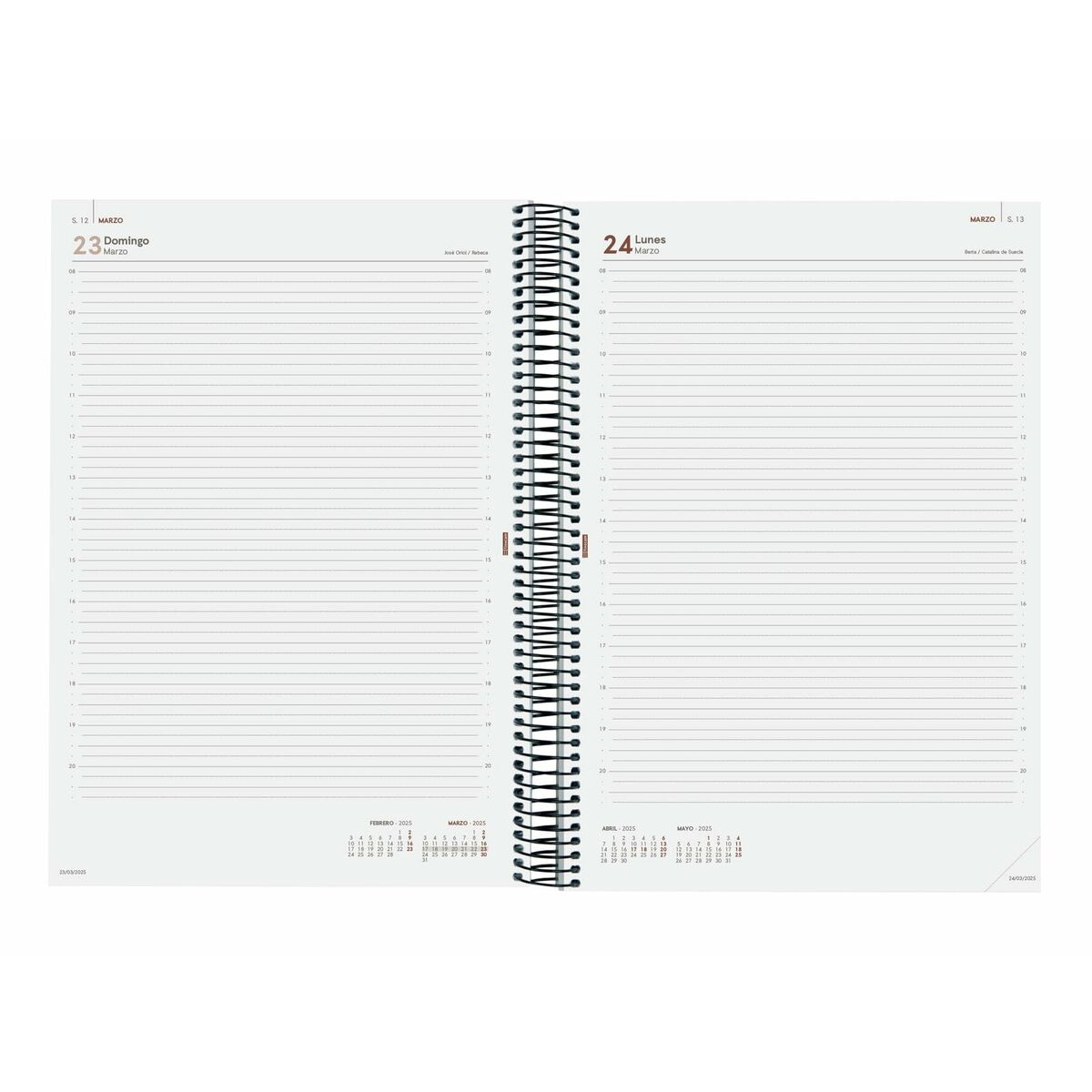 Dagbok Finocam YEAR Svart A4 21 x 29,7 cm 2025 - 5