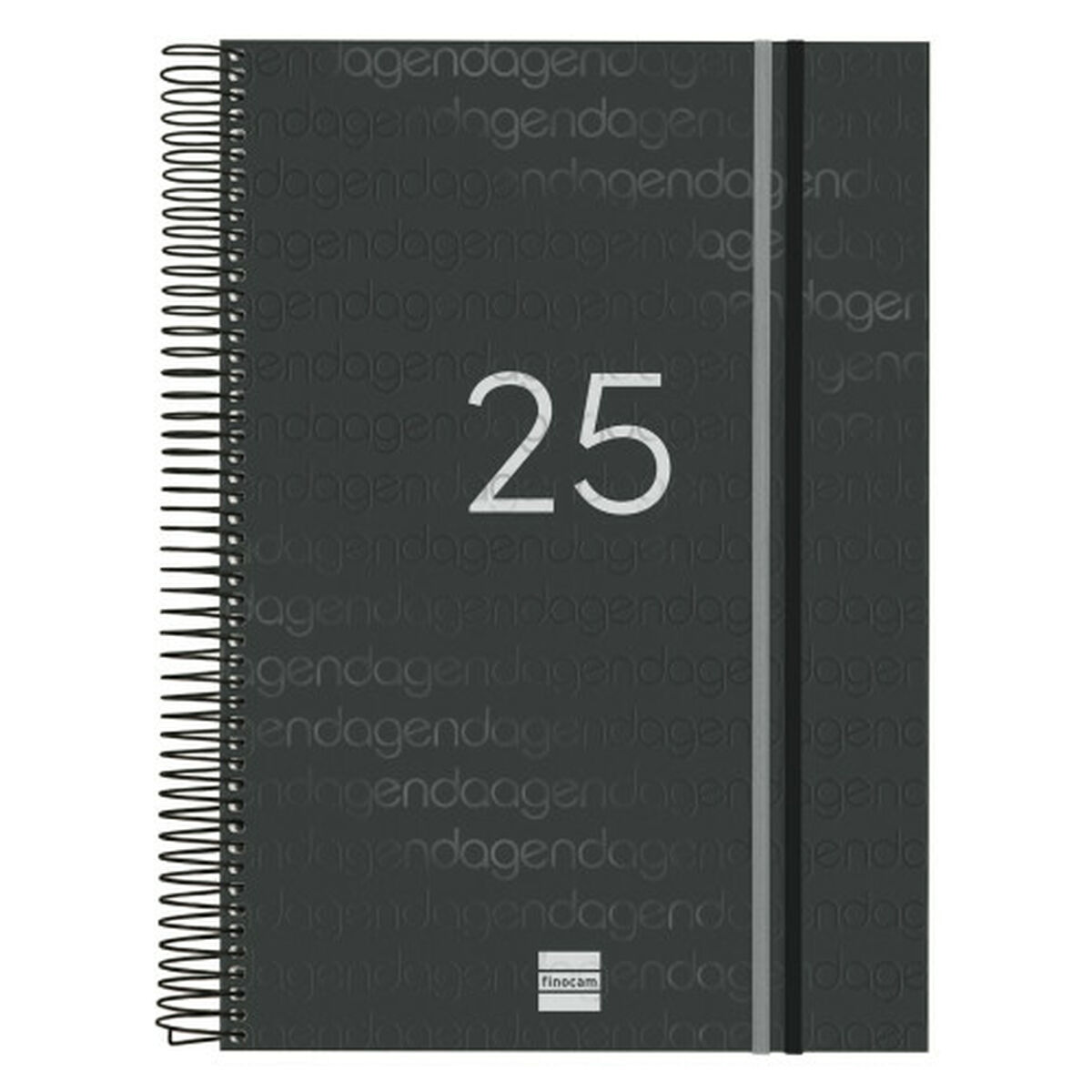 Dagbok Finocam YEAR Svart A4 21 x 29,7 cm 2025