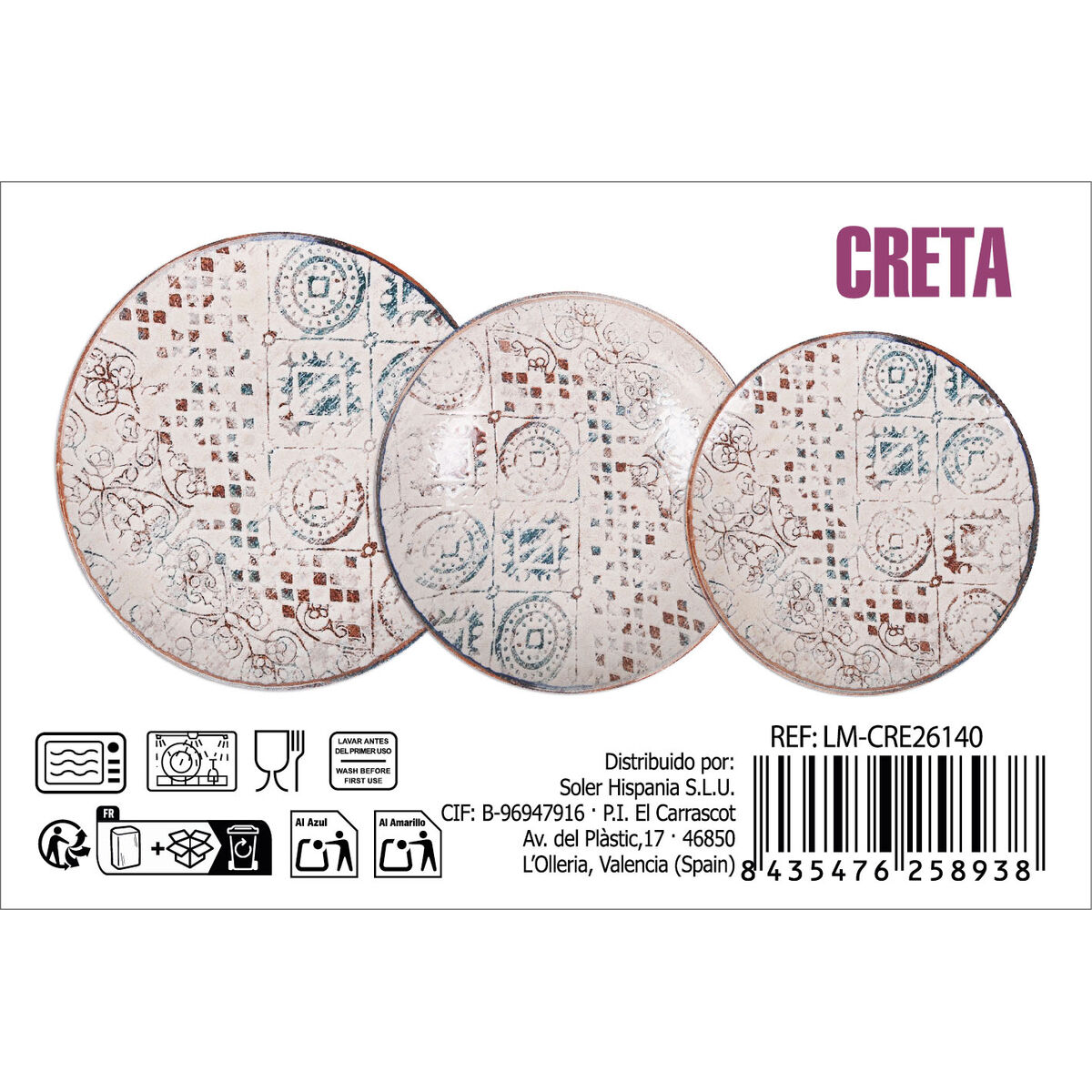 Matservis Inde Creta Porslin (2 antal) - 5