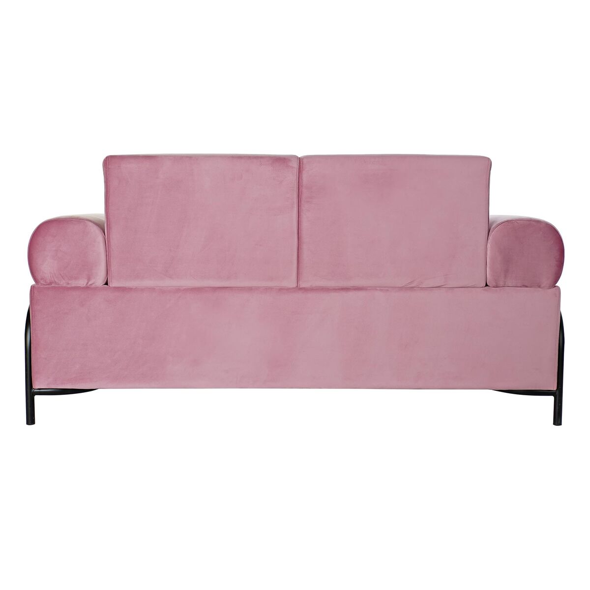 Soffa DKD Home Decor Svart Rosa Metall Polyester Modern (154 x 76 x 76 cm) - 3