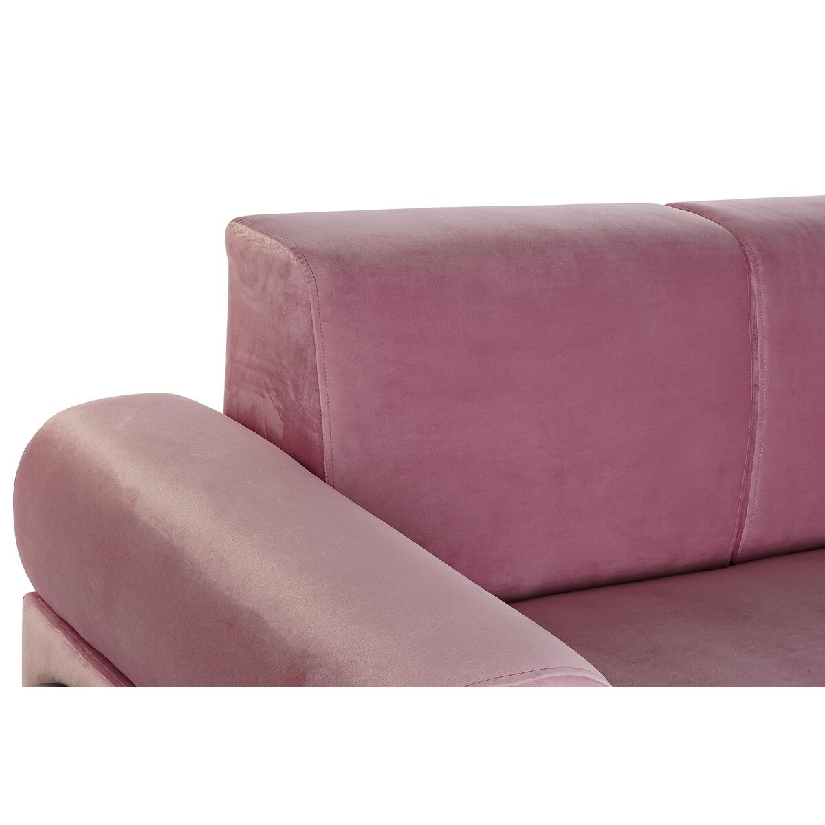 Soffa DKD Home Decor Svart Rosa Metall Polyester Modern (154 x 76 x 76 cm) - 6