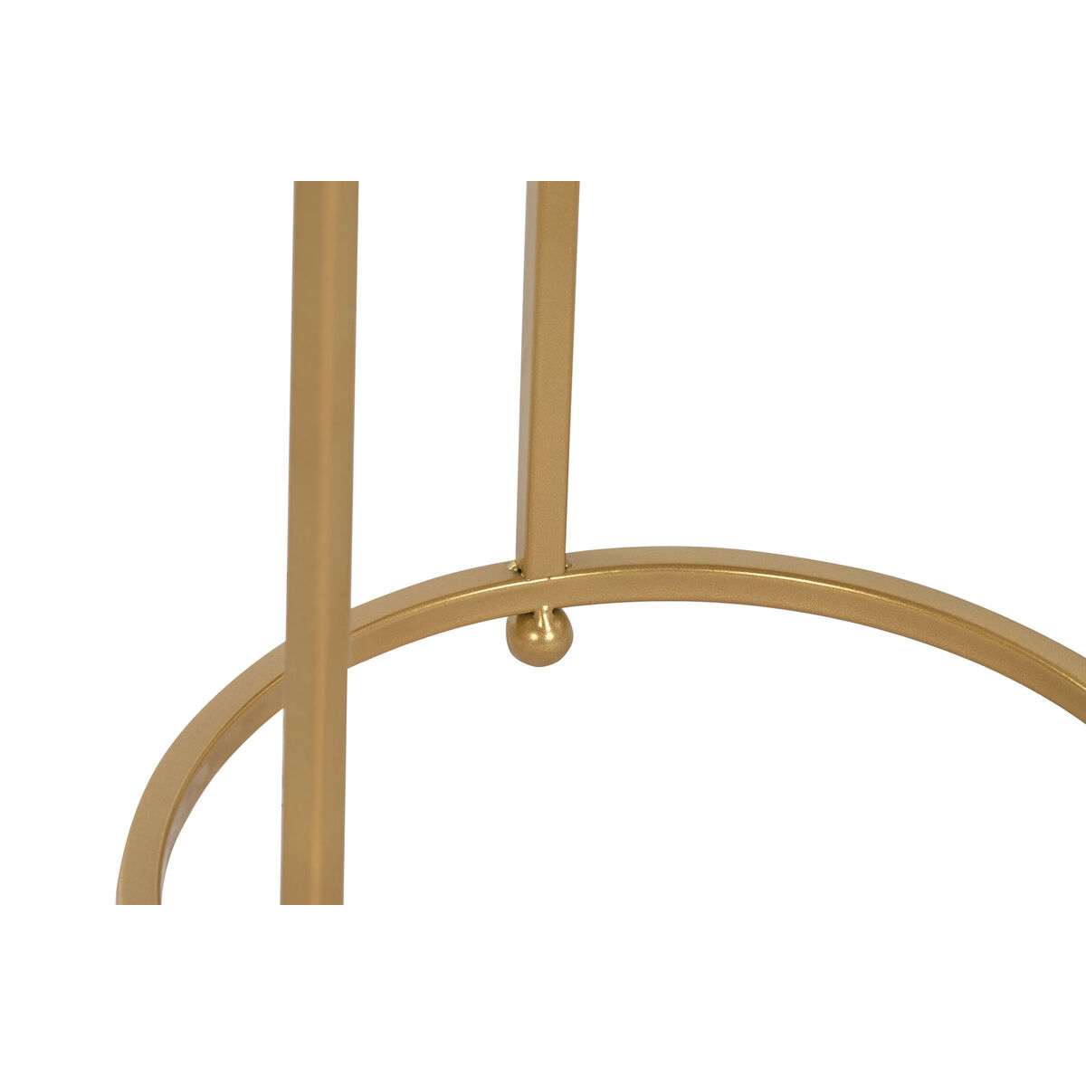 2-bordsset Home ESPRIT Gyllene Metall Marmor 40 x 40 x 64 cm - 3