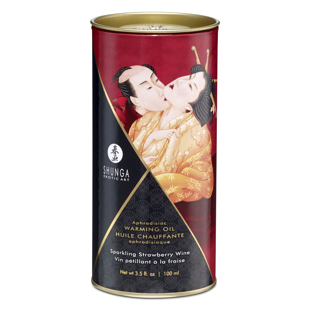 Erotisk Massageolja Shunga SHU127-SPARKLING STRAWBERRY WINE 100 ml Jordgubbe - 3