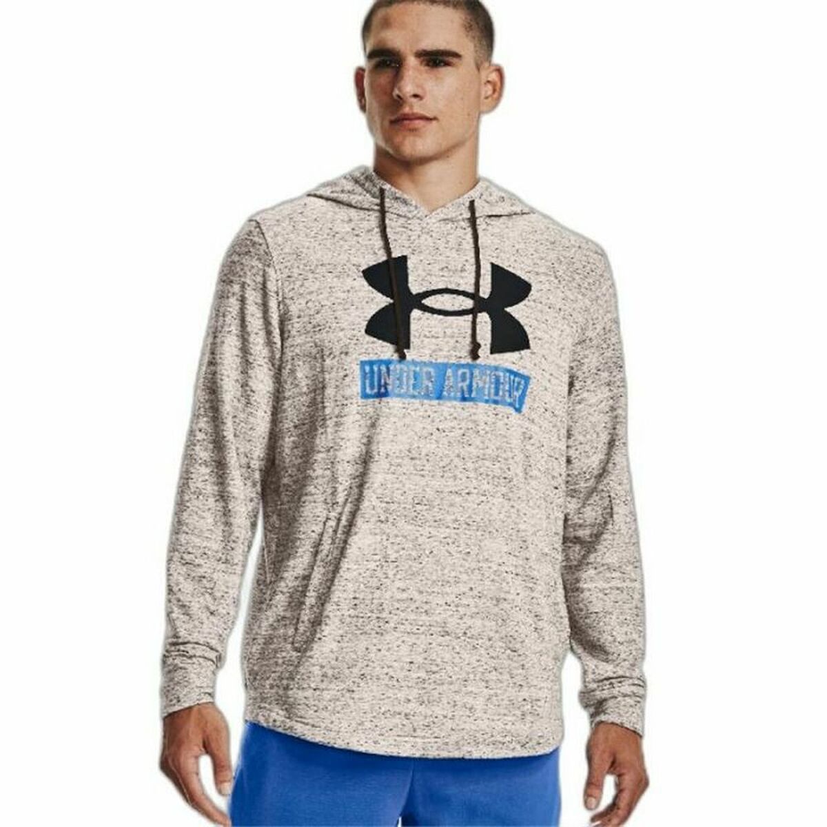 Tröja med huva Herr Under Armour Rival Terry Logo Ljusgrå - 3