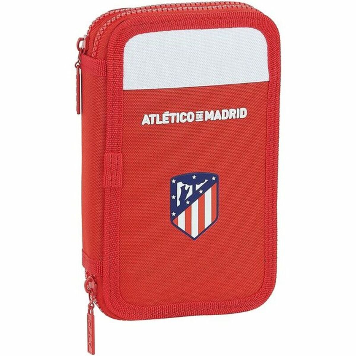 Dubbelt pennfodral Atlético Madrid M854 Vit Röd 12.5 x 19.5 x 4 cm (28 Delar) - 13