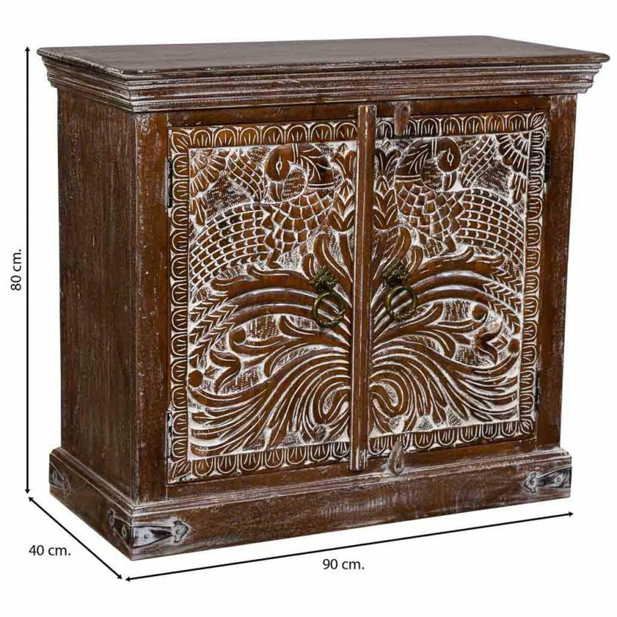 Mottagare Alexandra House Living Brun 40 x 90 x 80 cm - 3