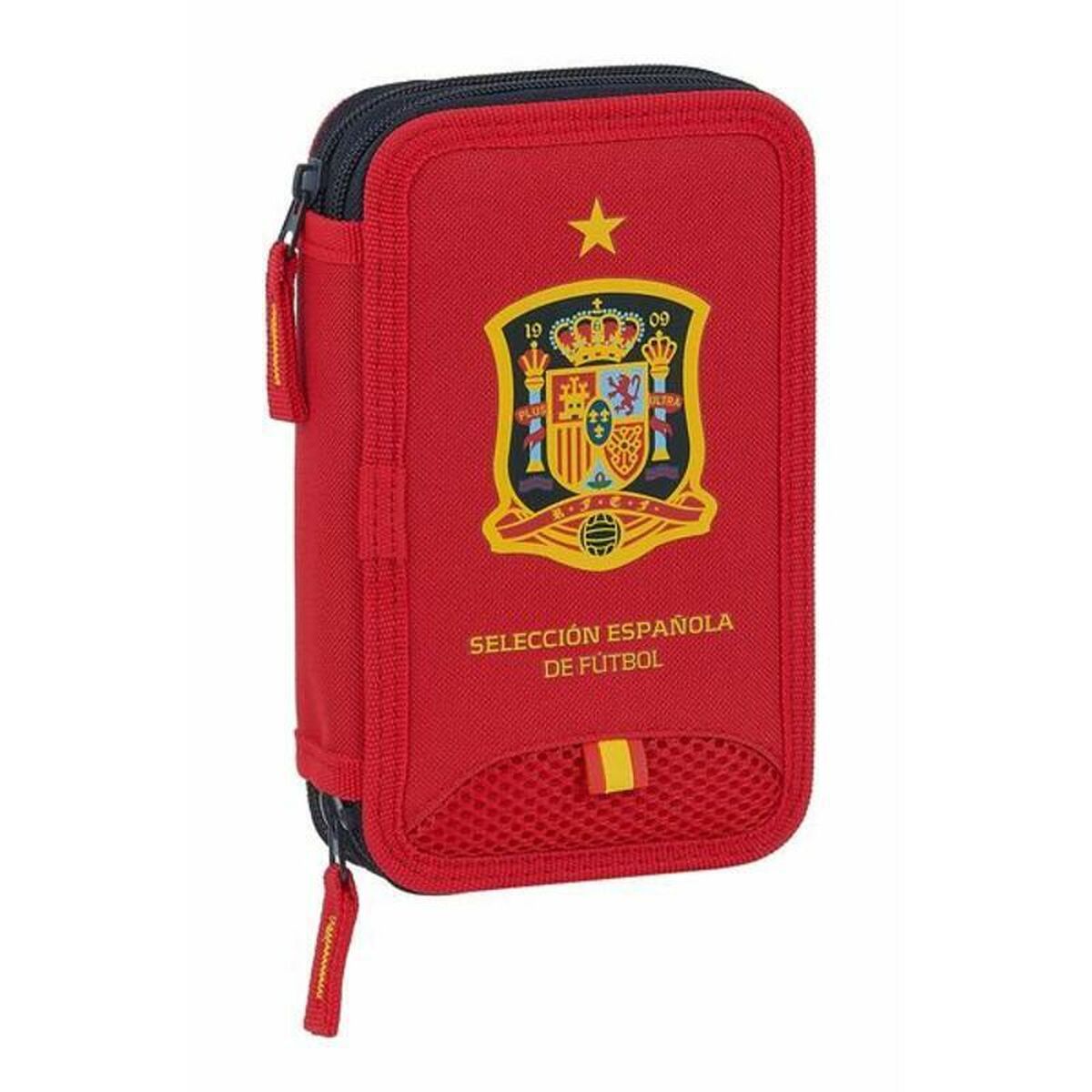 Dubbelt pennfodral RFEF M854 Röd 12.5 x 19.5 x 4 cm (28 Delar) - 9
