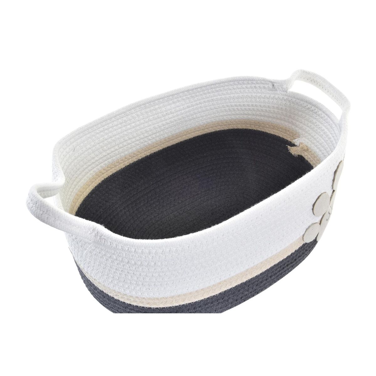 Korg - set DKD Home Decor Vit Grå Kräm 60 x 31 x 25 cm 3 Delar - 3