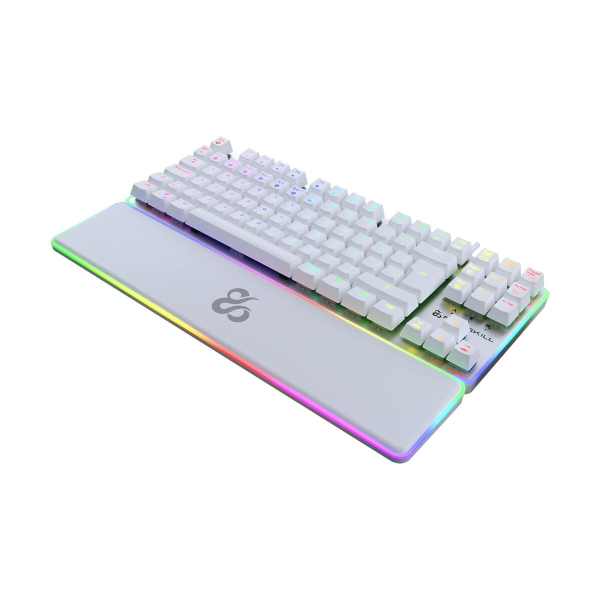 Tangentbord Newskill Qwerty Spanska Vit LED RGB - 2