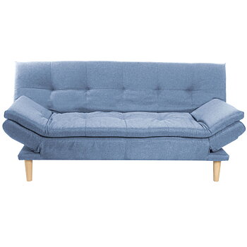 Soffa DKD Home Decor Blå Himmelsblå Naturell Trä Scandi 180 x 85 x 83 cm