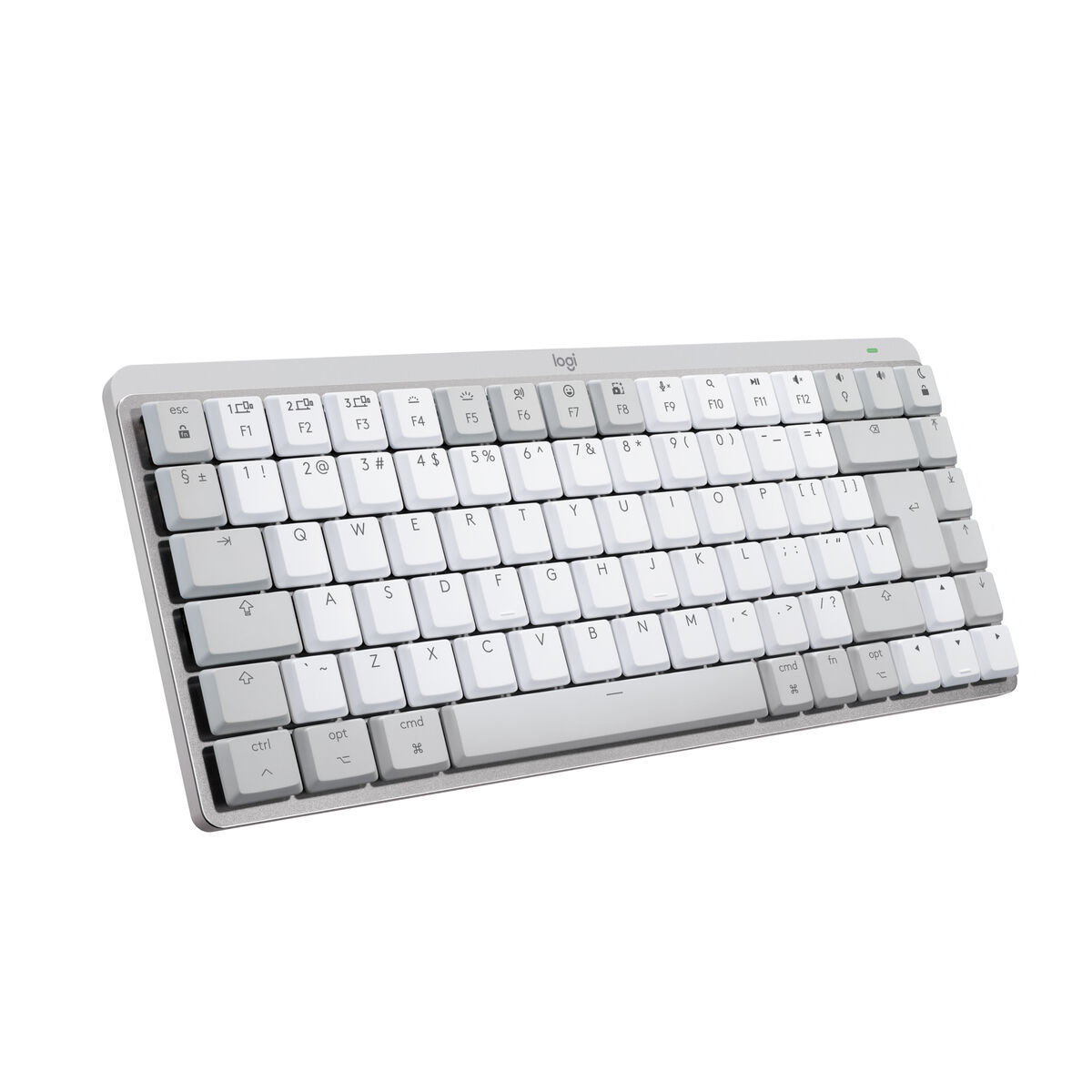 Trådlöst Tangentbord Logitech MX Mini Mechanical for Mac Vit Vit/Grå Qwerty US (1 antal)