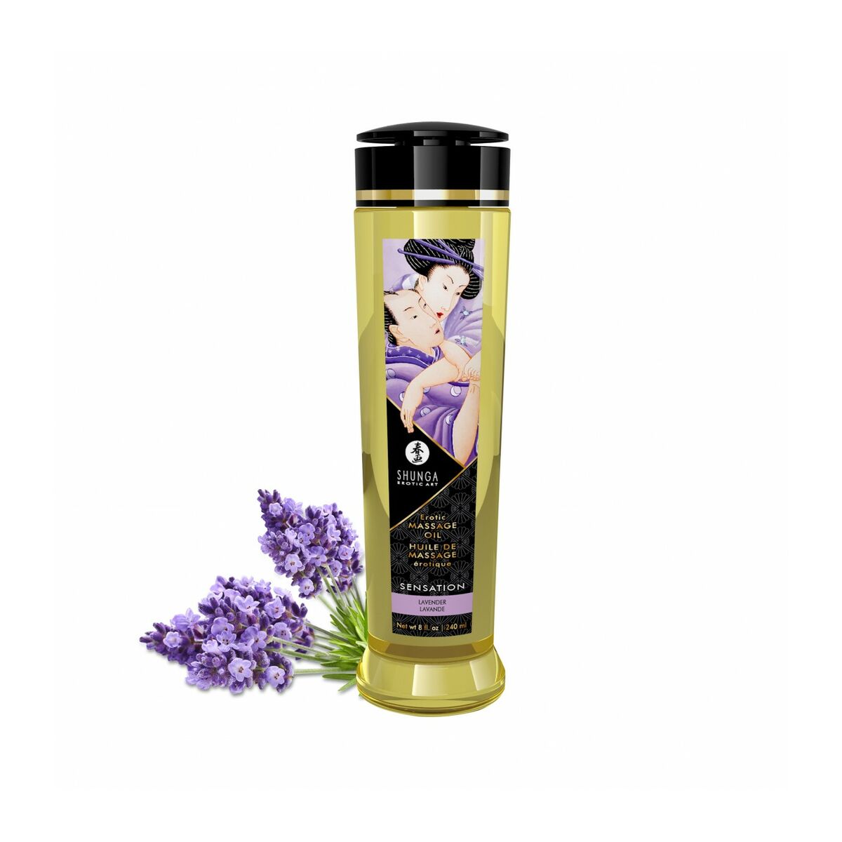 Erotisk Massageolja Shunga 240 ml Lavendel - 3