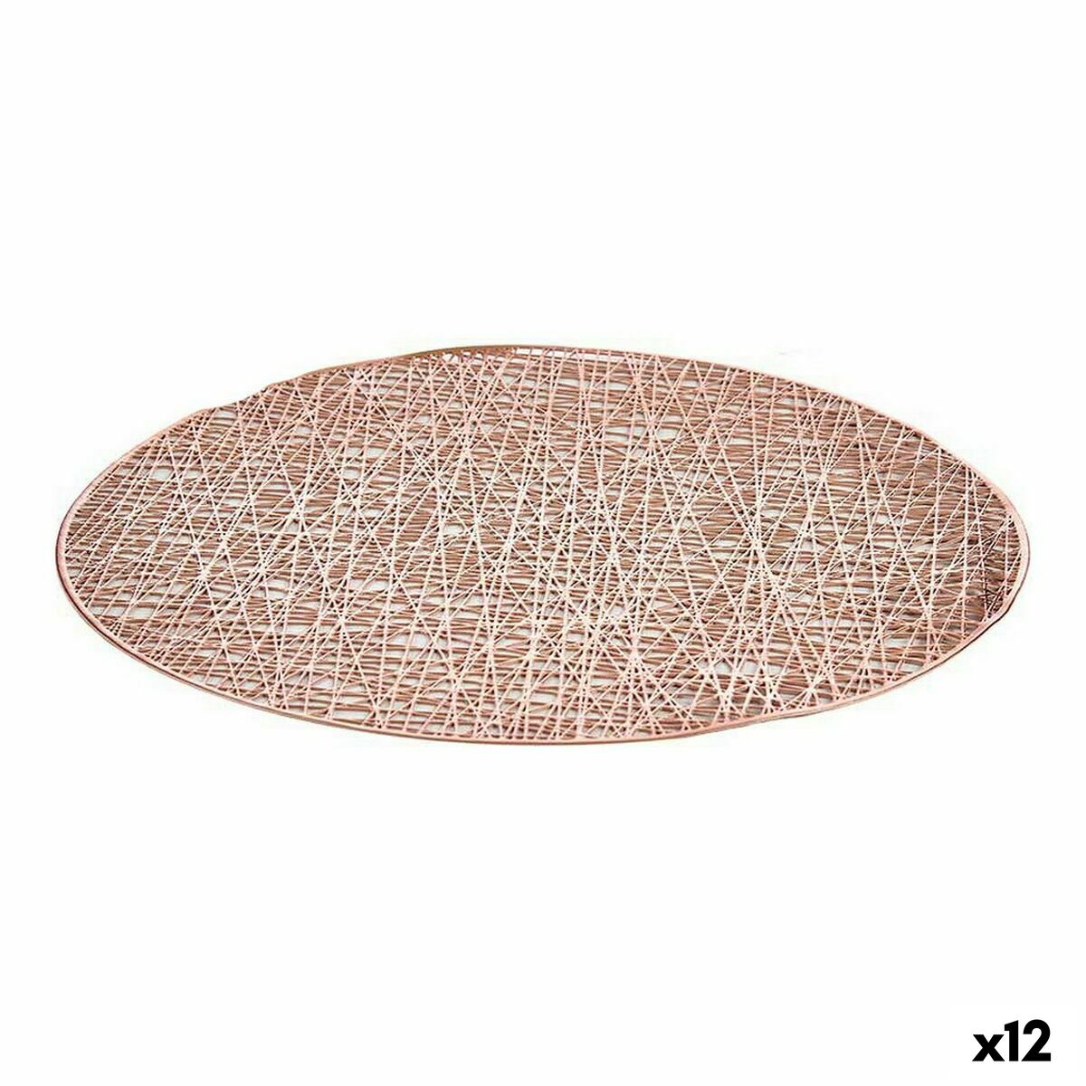 Bordsunderlägg Kinvara Rosa Plast Ø 38 cm (12 antal) - 4