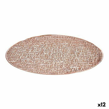 Bordsunderlägg Kinvara Rosa Plast Ø 38 cm (12 antal)