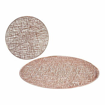 Bordsunderlägg Kinvara Rosa Plast Ø 38 cm (12 antal)
