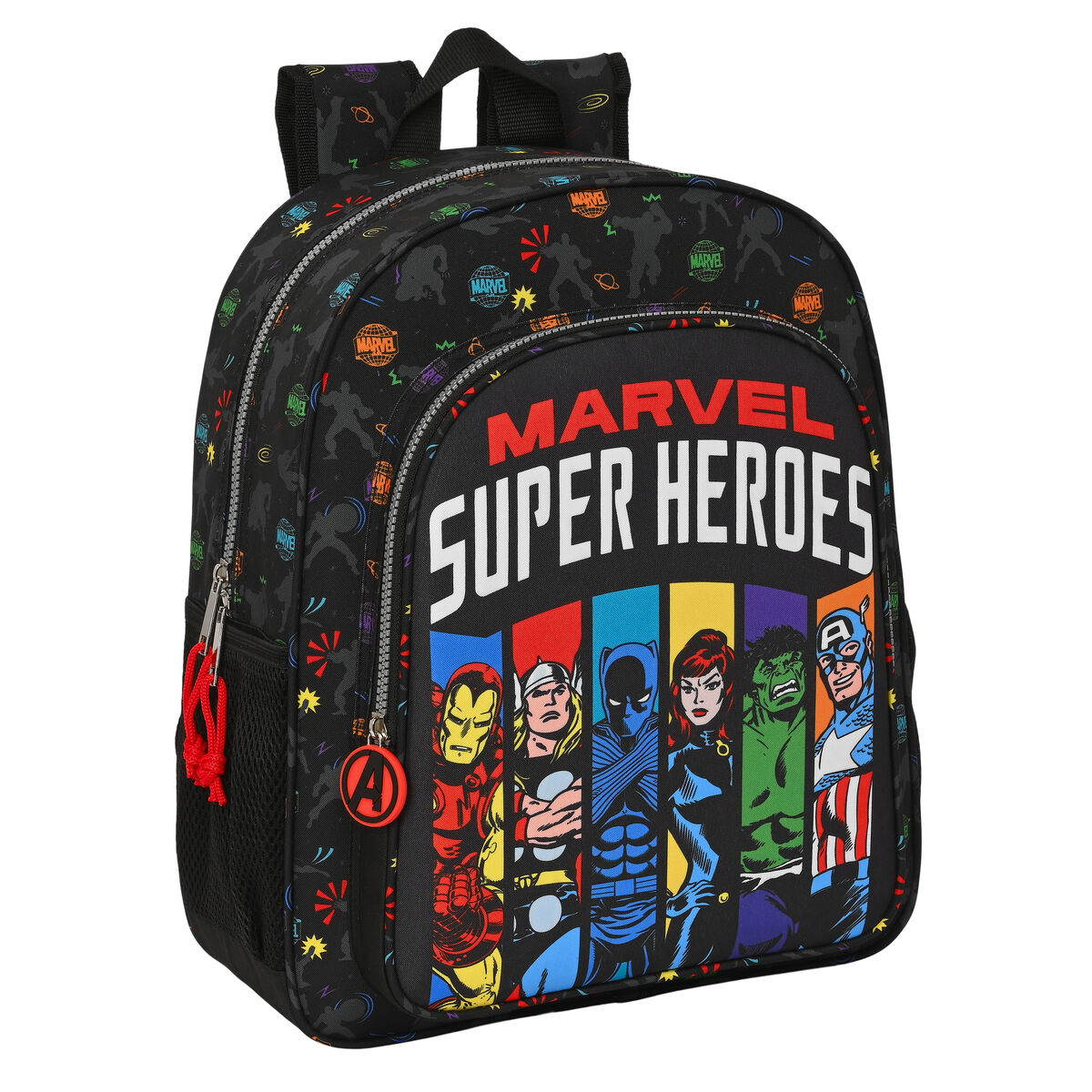 Skolryggsäck The Avengers Super heroes Svart (32 x 38 x 12 cm) - 4