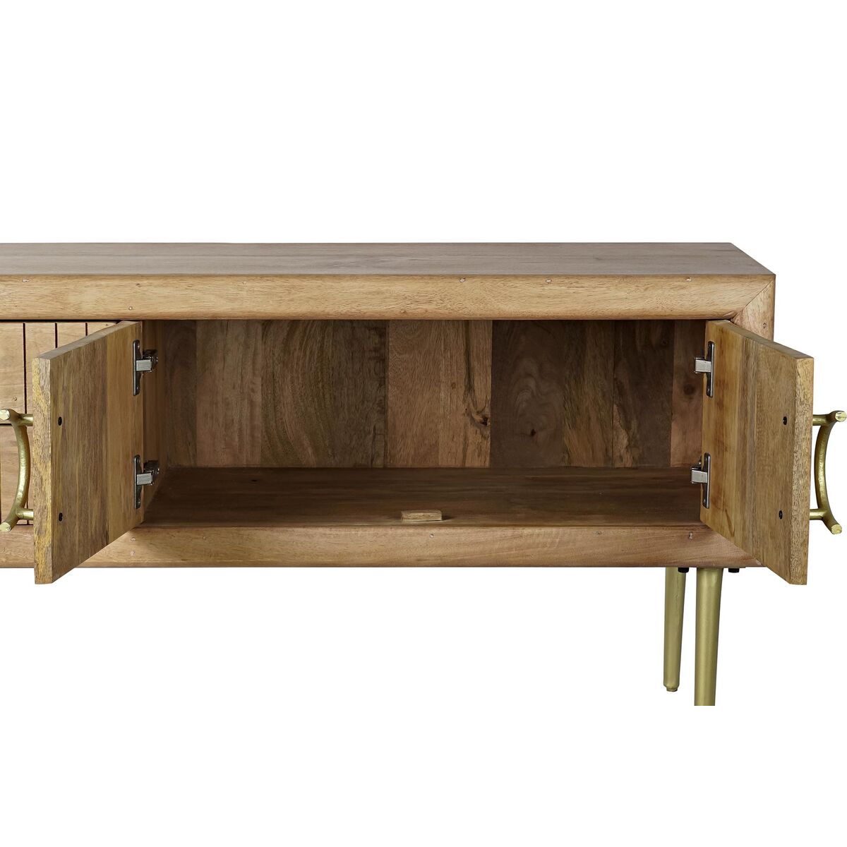 TV-möbler DKD Home Decor Gyllene Brun Mangoträ (147 x 40 x 60 cm) - 5