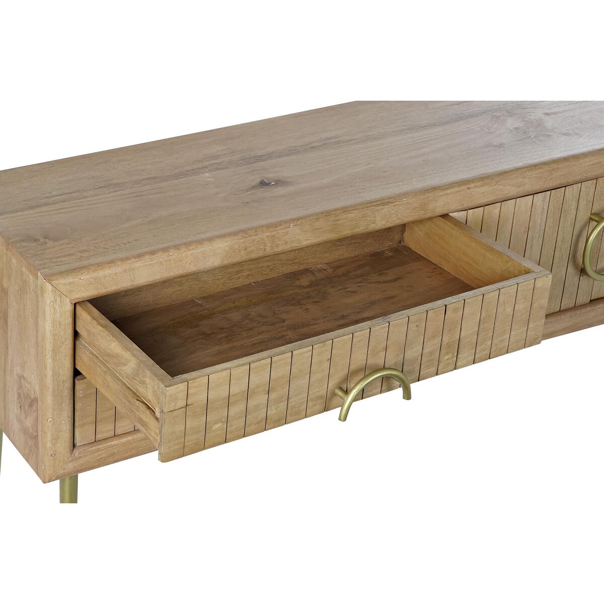 TV-möbler DKD Home Decor Gyllene Brun Mangoträ (147 x 40 x 60 cm) - 12