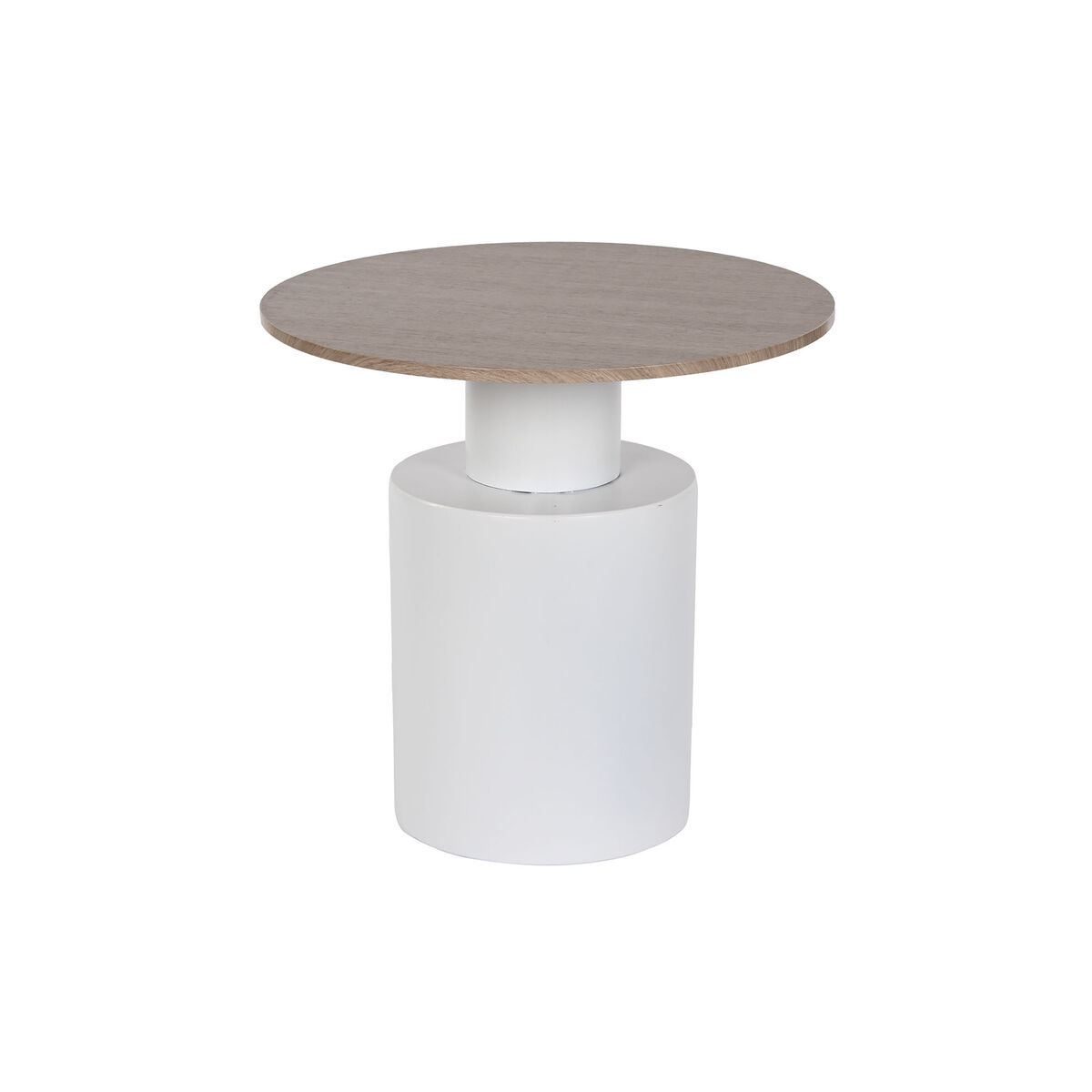 Sidobord Home ESPRIT Vit Naturell Metall Trä MDF 55 x 55 x 52,5 cm