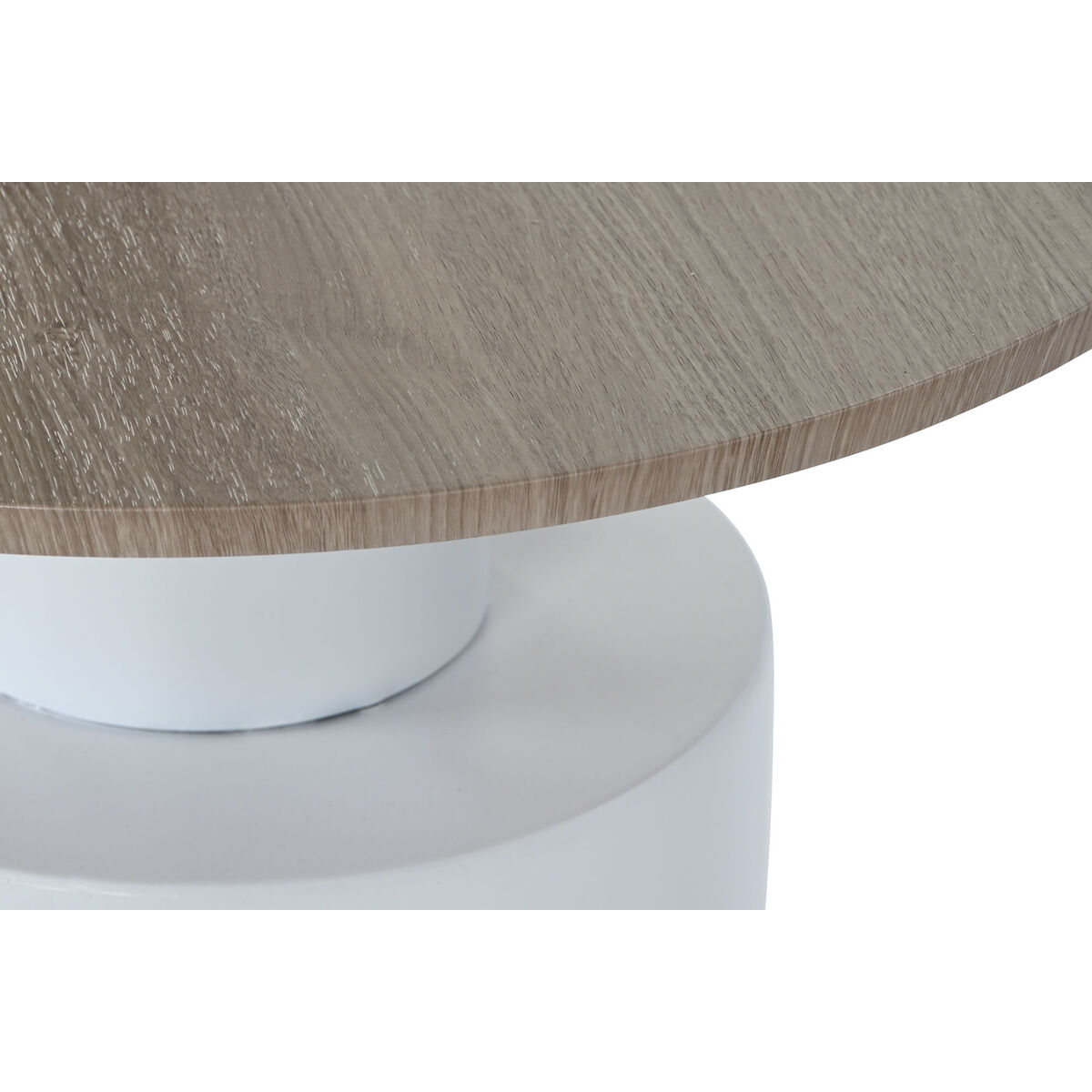 Sidobord Home ESPRIT Vit Naturell Metall Trä MDF 55 x 55 x 52,5 cm - 3