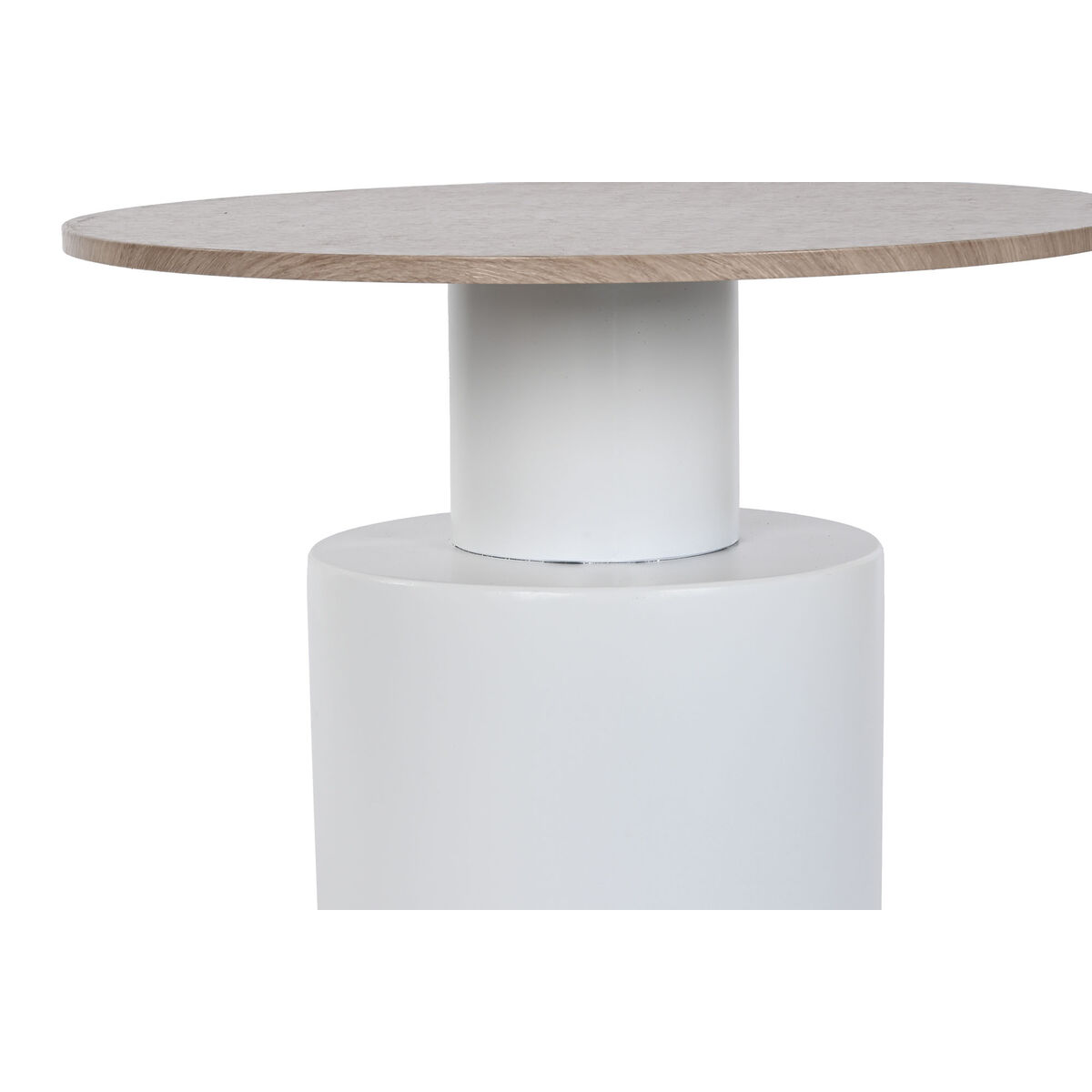 Sidobord Home ESPRIT Vit Naturell Metall Trä MDF 55 x 55 x 52,5 cm - 4