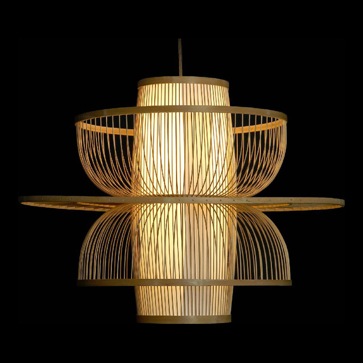 Taklampa DKD Home Decor Bambu (65 x 65 x 50 cm) - 2