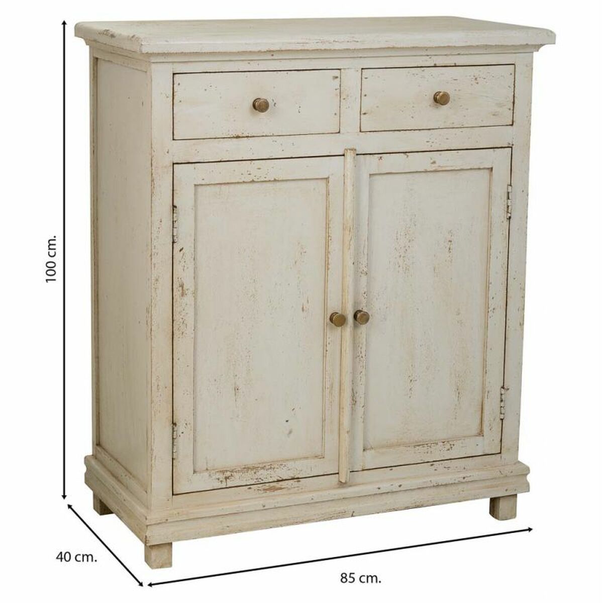 Hallmöbel med lådor Alexandra House Living Vit 40 x 100 x 85 cm - 3