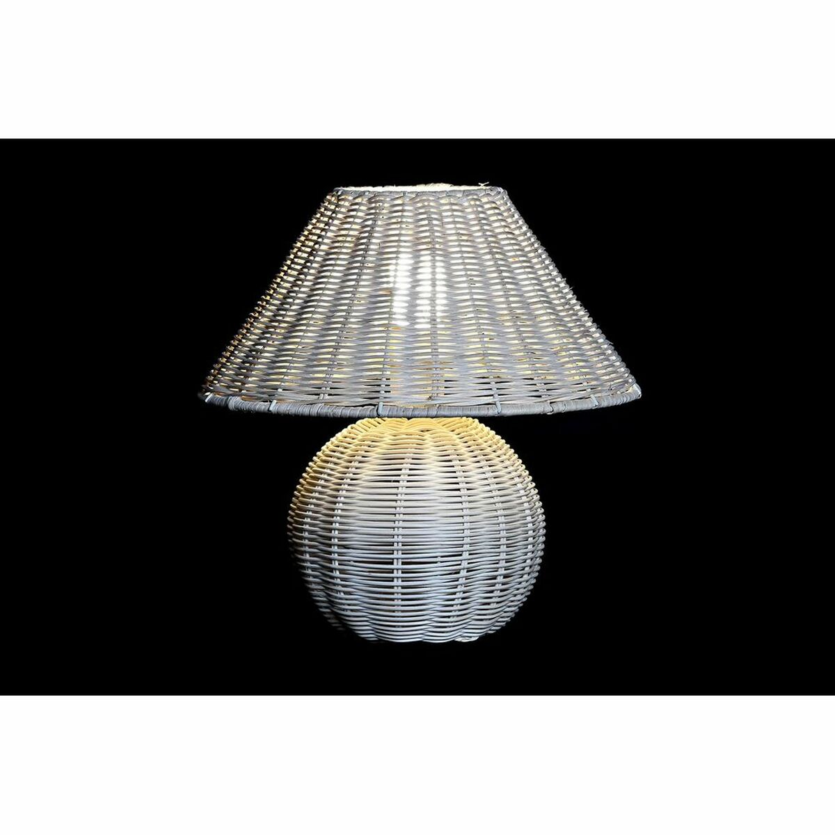 Bordslampa DKD Home Decor Naturell Rattan 220 V 50 W Alpino (30 x 30 x 31 cm) - 4