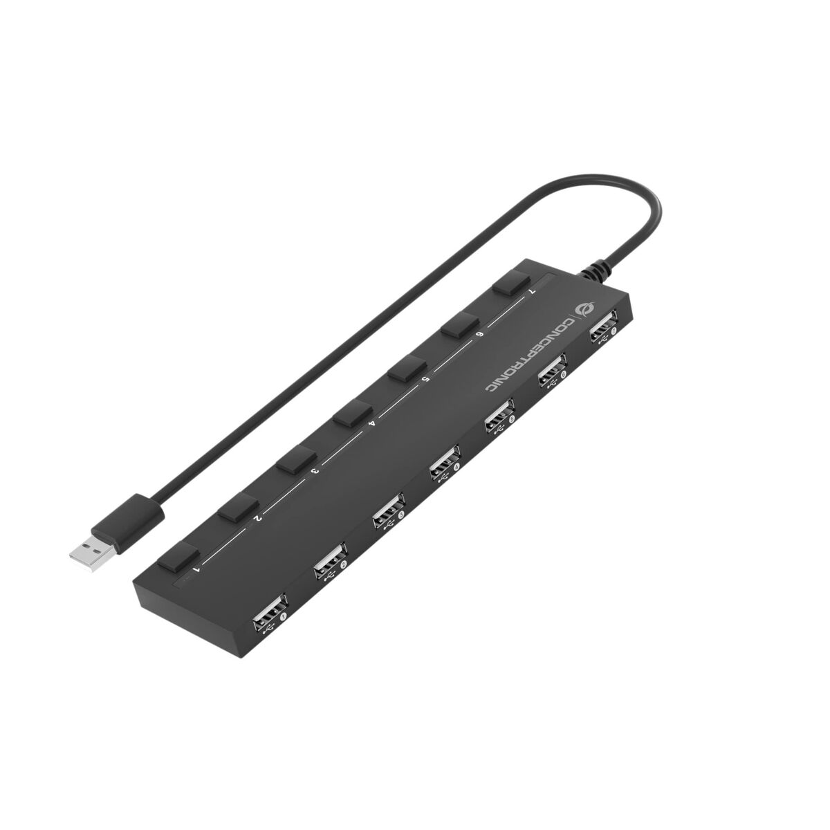 USB-HUB Conceptronic 110516507101 Svart 90 cm 7-i-1 (1 antal) - 2