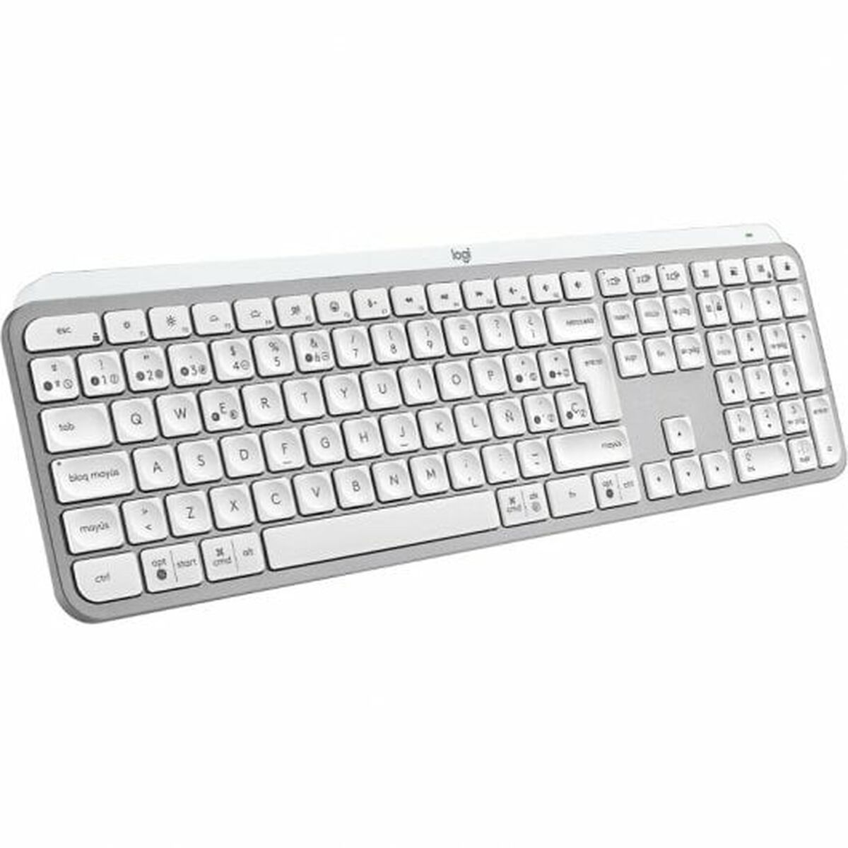 Trådlöst Tangentbord Logitech MX Keys S Qwerty Spanska Vit